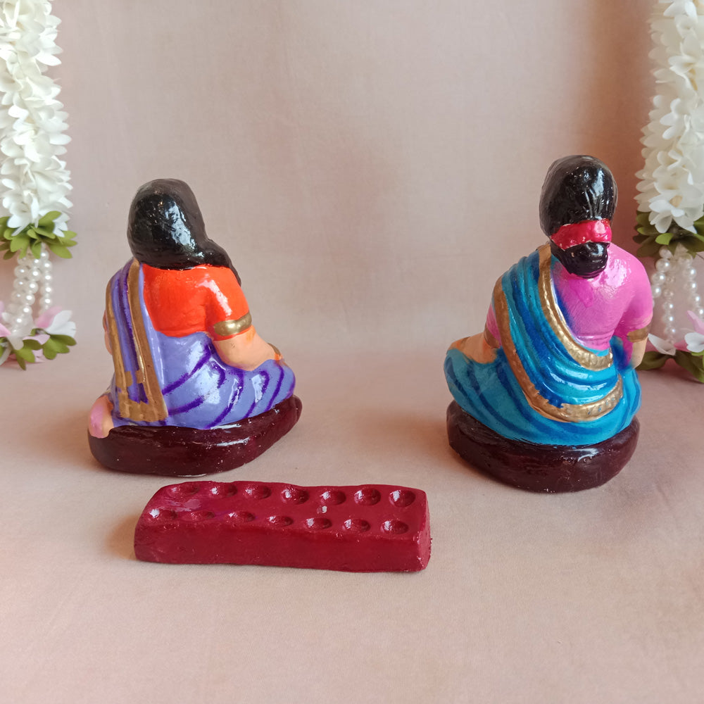 Navaratri Handcrafted Pallankuzhi Traditional Indian Golu Doll
