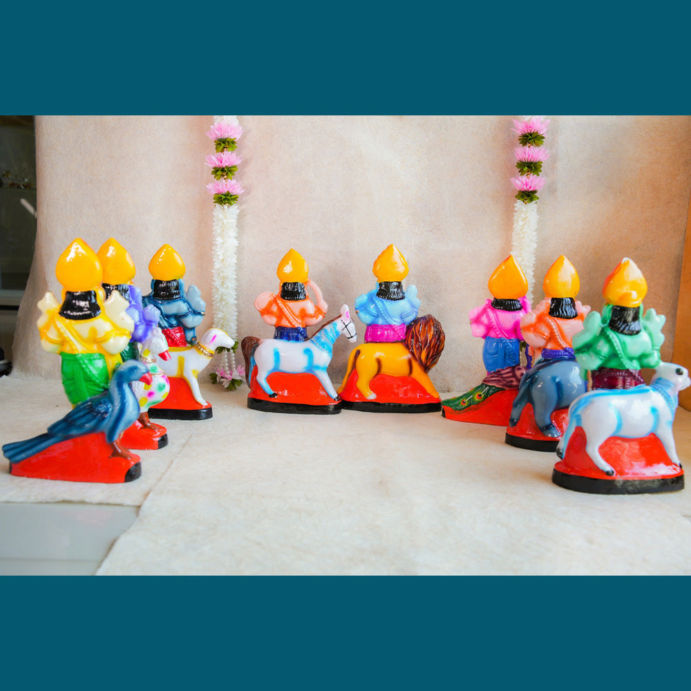 Navaratri Handcrafted Ashta Bhairavar Traditional Indian Golu Doll