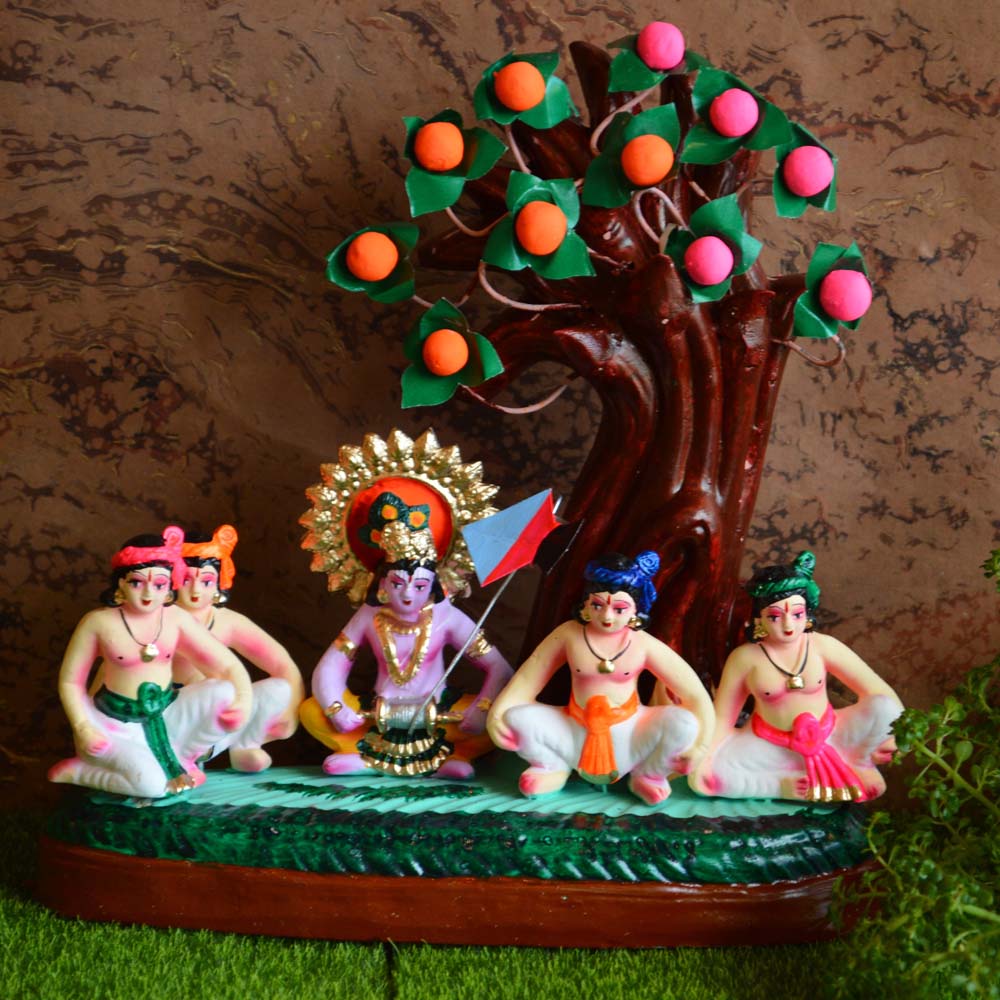 Navarathri Golu Doll Krishna Playing Kite