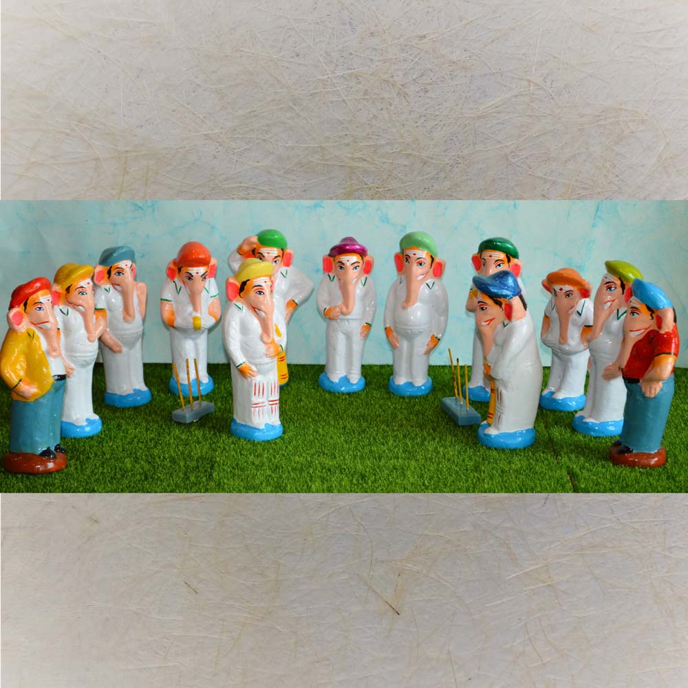 Navarathri Golu Doll Ganesh Cricket 15 Pcs Set