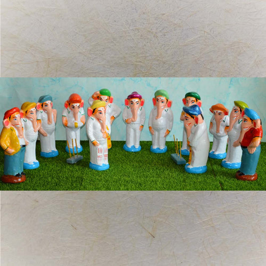 Navarathri Golu Doll Ganesh Cricket 15 Pcs Set