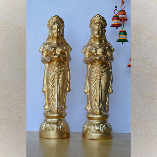 Navaratri Handcrafted Paavai Lamp Traditional Indian Golu Doll