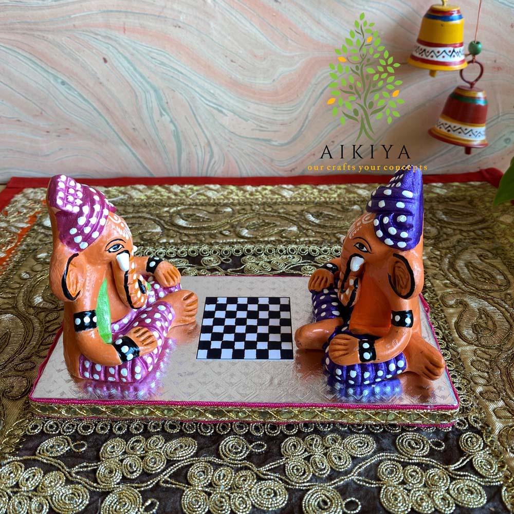 Ganesha Playing Chess