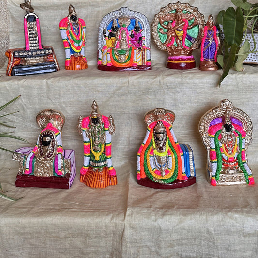 Navaratri Handcrafted Panjaboodha Sthalangal Traditional Indian Golu Doll