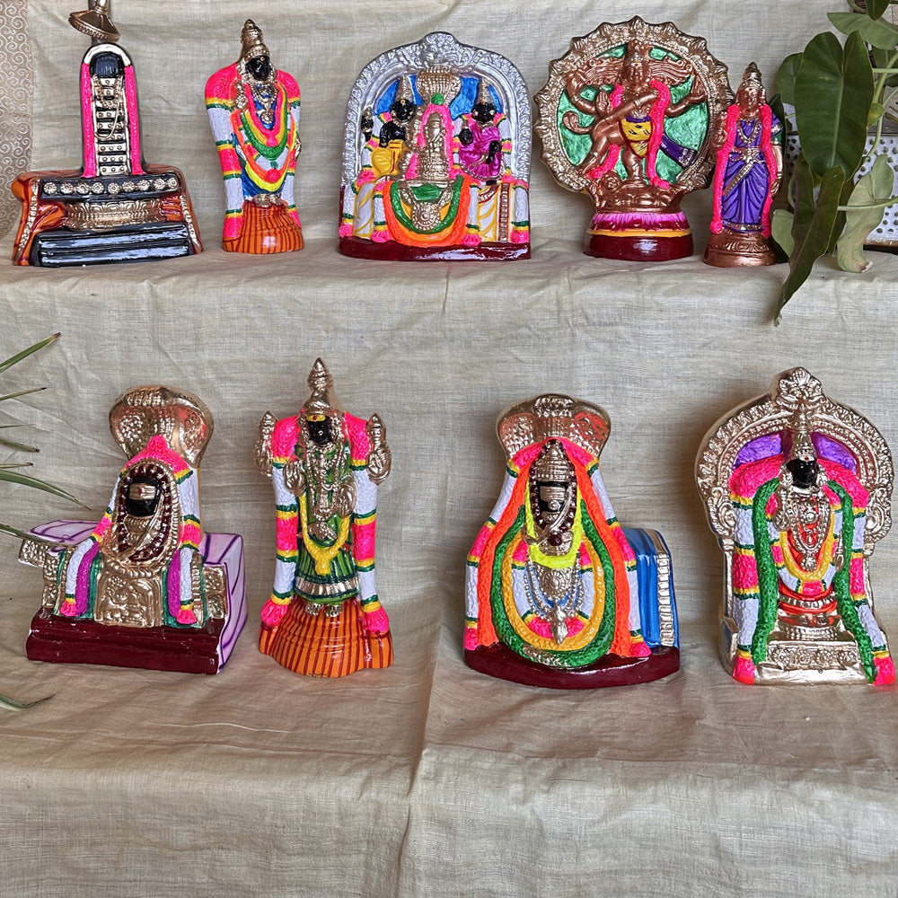 Navaratri Handcrafted Panjaboodha Sthalangal Traditional Indian Golu Doll