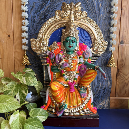 Navaratri Handcrafted Neelayatakshi Yellow Traditional Indian Golu Doll
