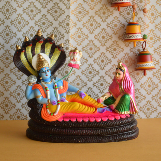 Navaratri Handcrafted Lakshmi Narayana Traditional Indian Golu Doll