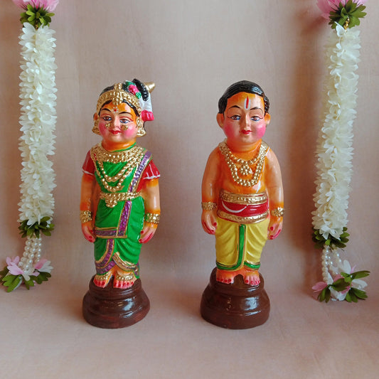 Navaratri Handcrafted Mama Mami Paper Traditional Indian Golu Doll