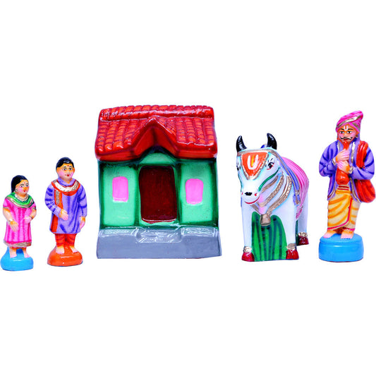 Navaratri Handcrafted Boom Boom Maadu Set Traditional Indian Golu Doll